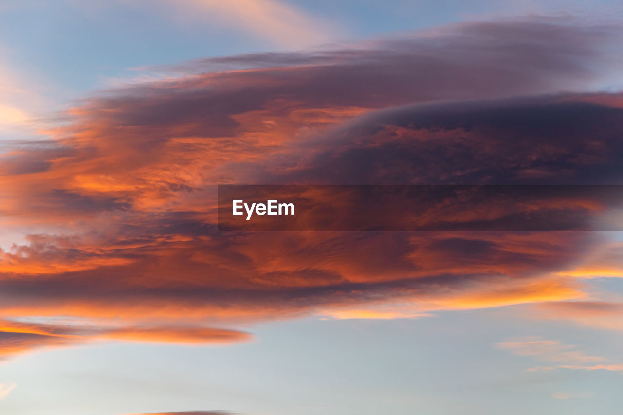 Cloud formations during a sunrise in marbella over mediterranean skies landscape