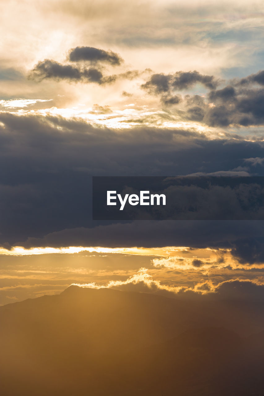 Scenic view of cloudscape during sunset