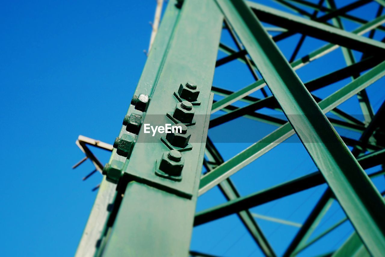 Low angle view of bridge against clear sky