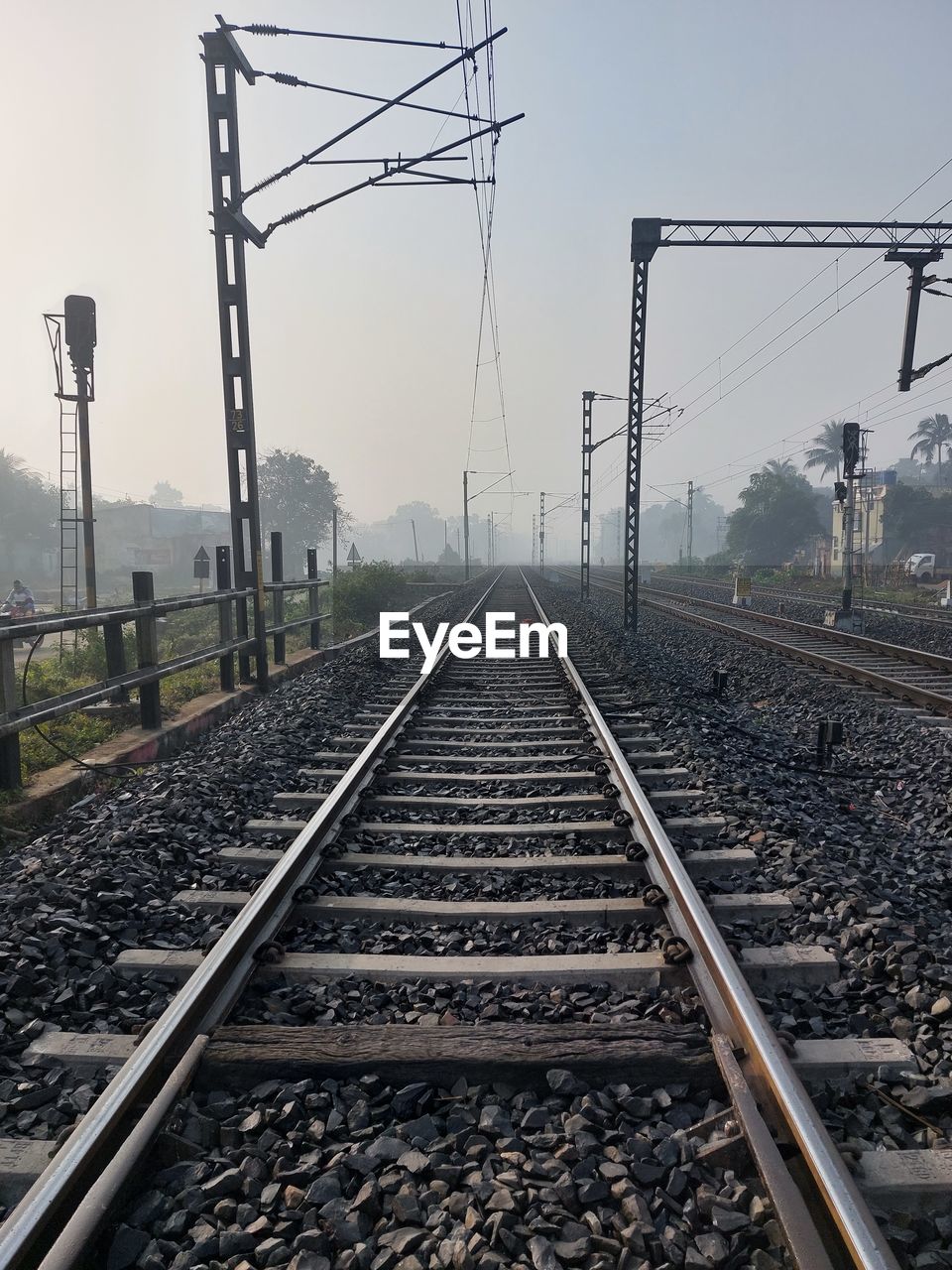 electricity, architecture, transport, line, built structure, nature, no people, transportation, urban area, track, sky, day, technology, outdoors, cable, city, building exterior, business finance and industry, railroad track