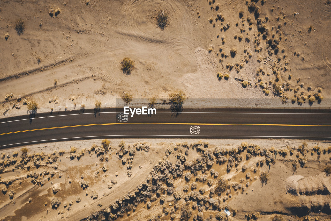 Highway 66 from above, california