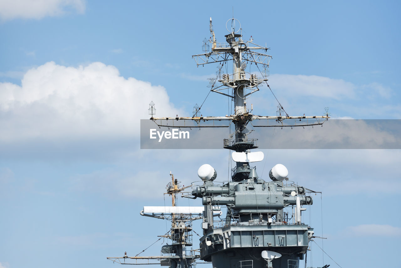 LOW ANGLE VIEW OF COMMUNICATIONS TOWER