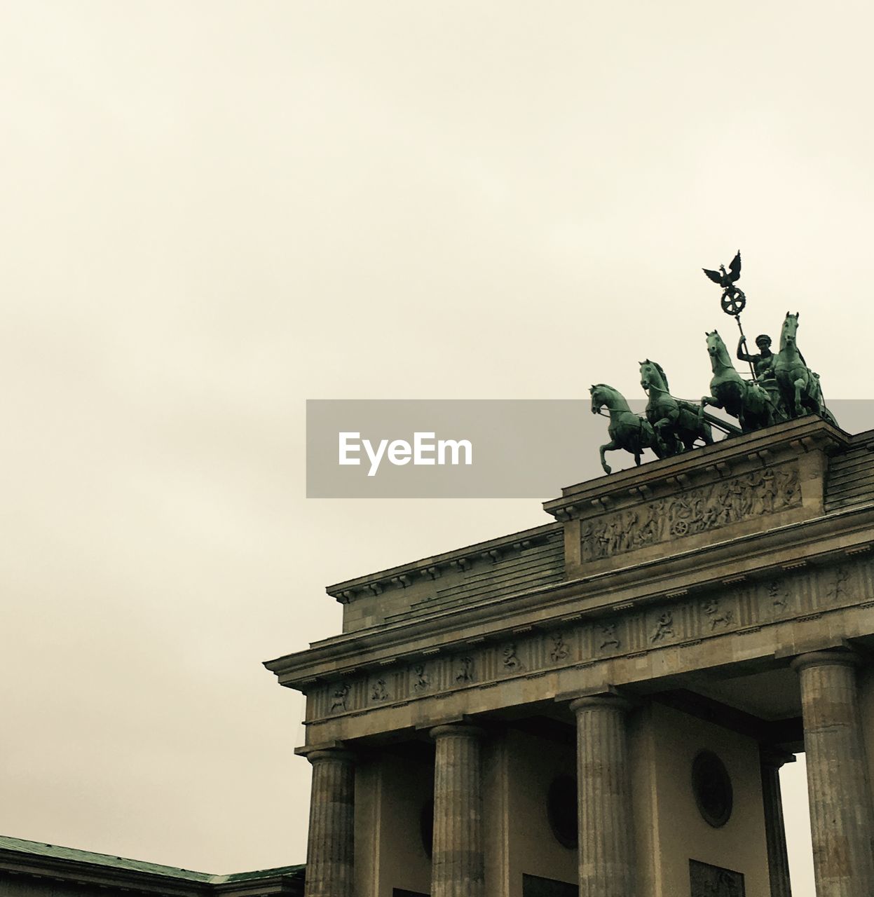 Low angle view of brandenburg gate against sky