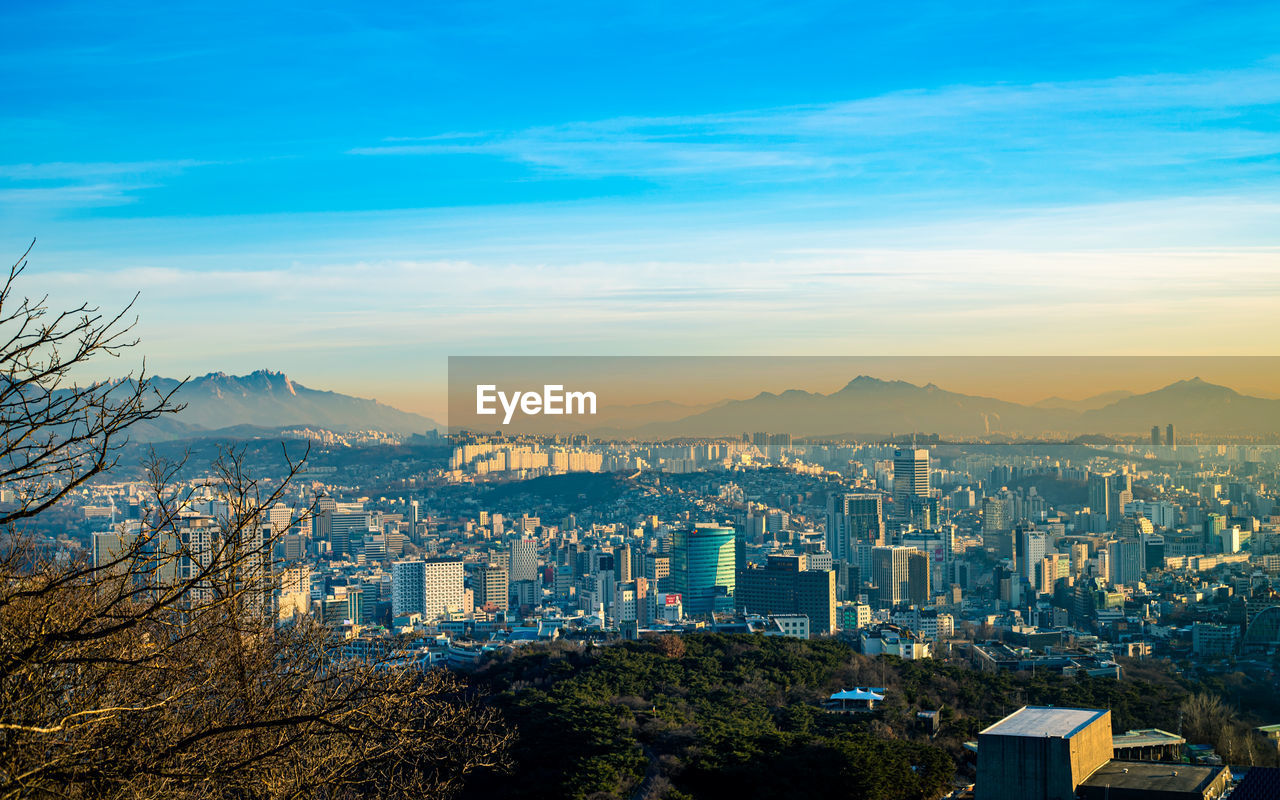 Beautiful landscape view of seoul city, seoul, south korea.