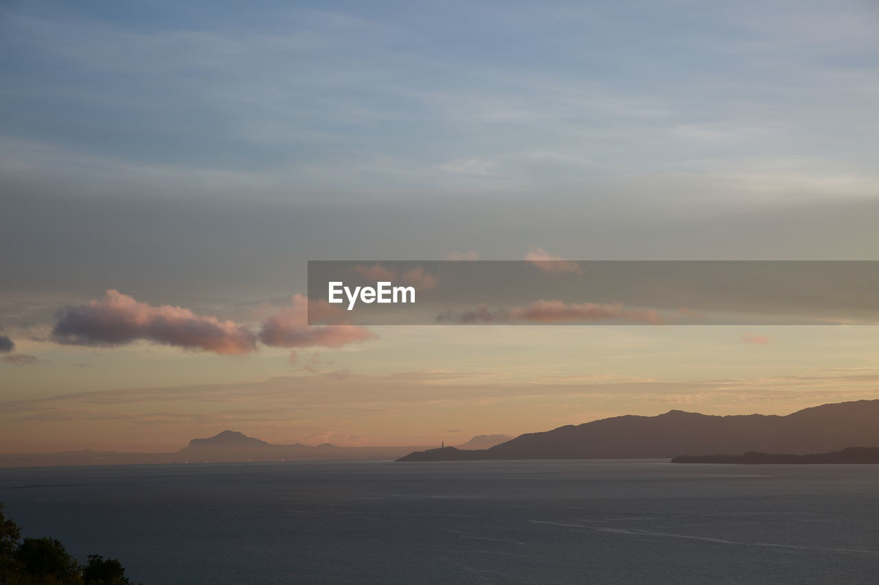 SCENIC VIEW OF SEA DURING SUNSET