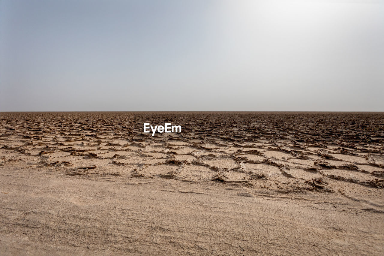 VIEW OF DESERT AGAINST CLEAR SKY