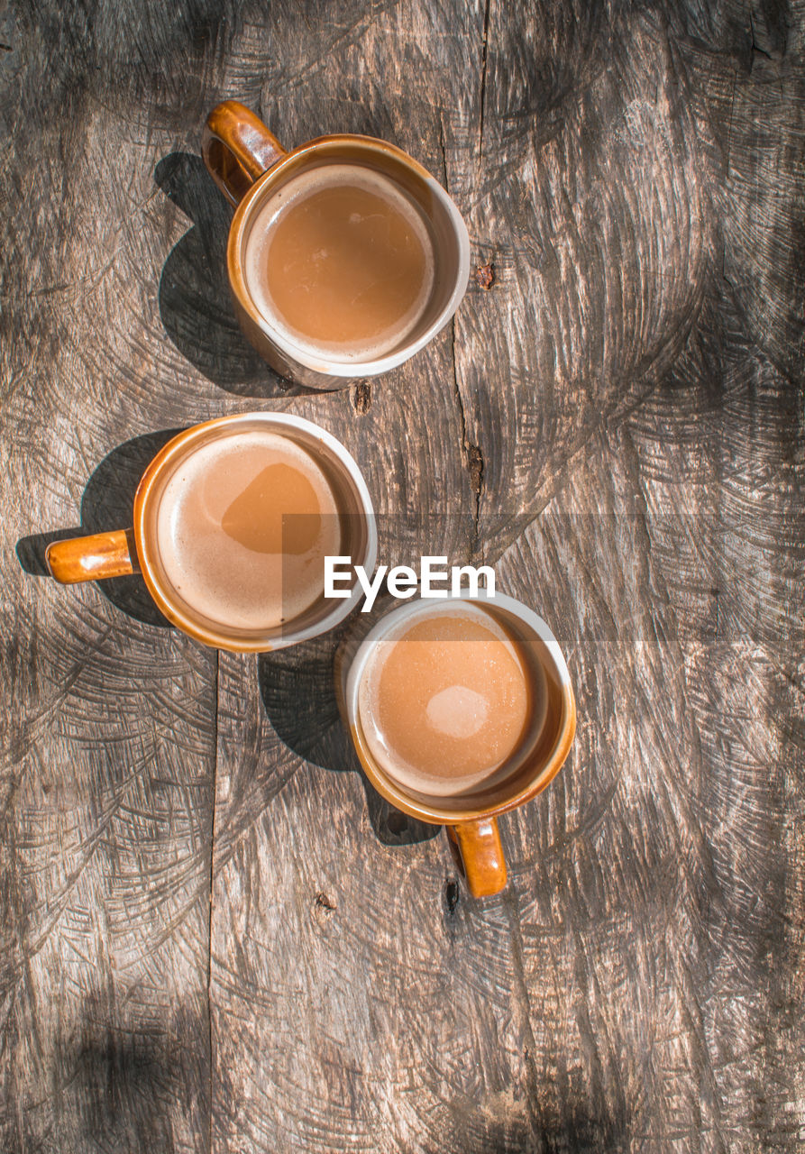 Directly above shot of coffee on table