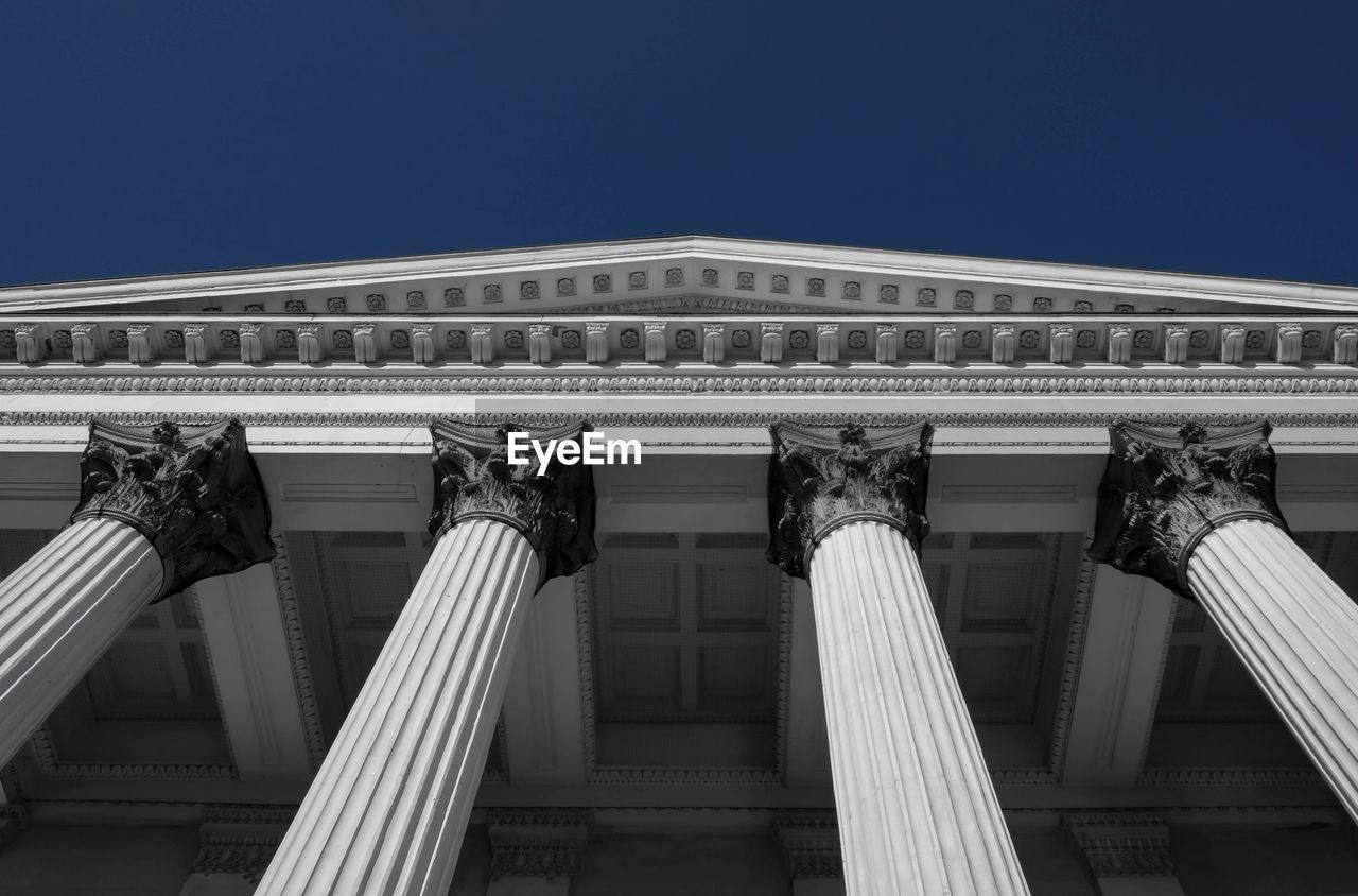 Low angle view of historic building against sky