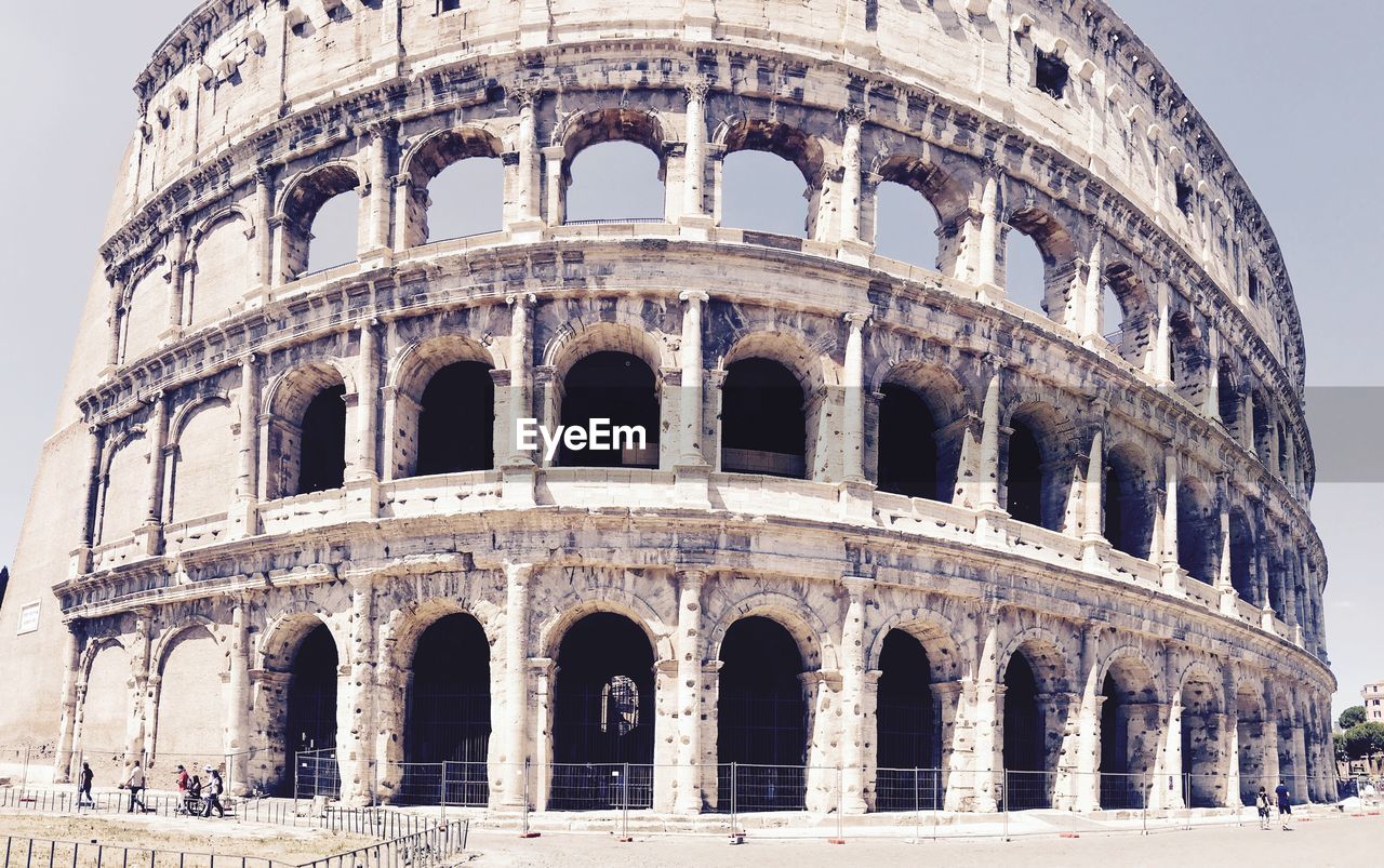 Low angle view of coliseum