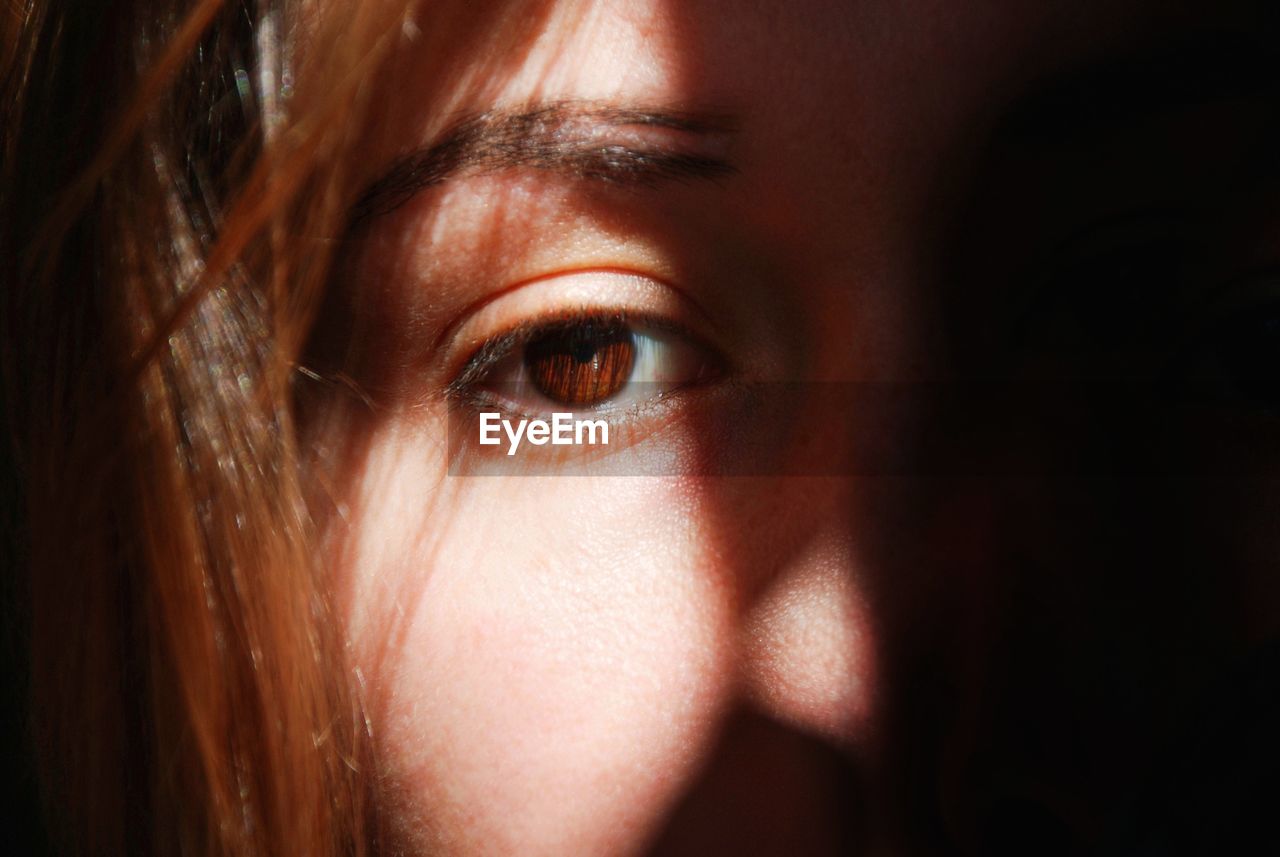 Close-up portrait of a young woman