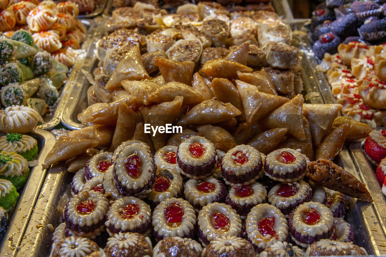 Moroccan sweets and desserts. moroccan cuisine is famous for its delicious cookies and desserts. 