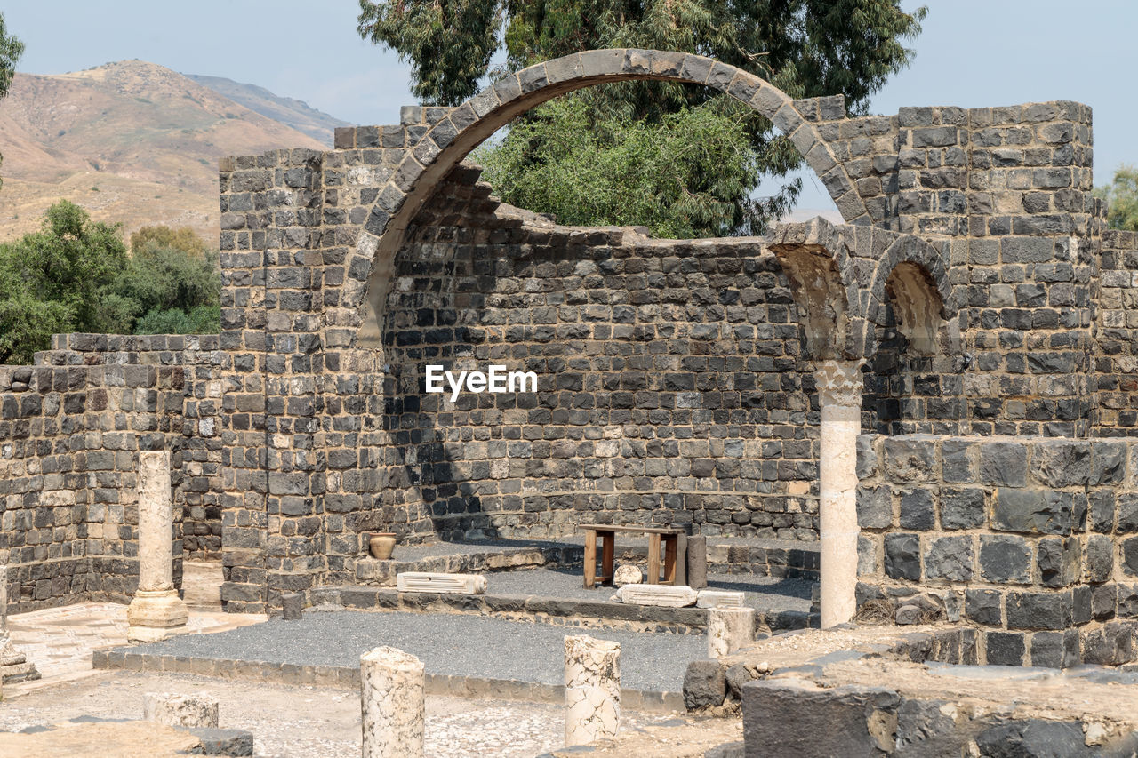 OLD STONE WALL OF BUILDING