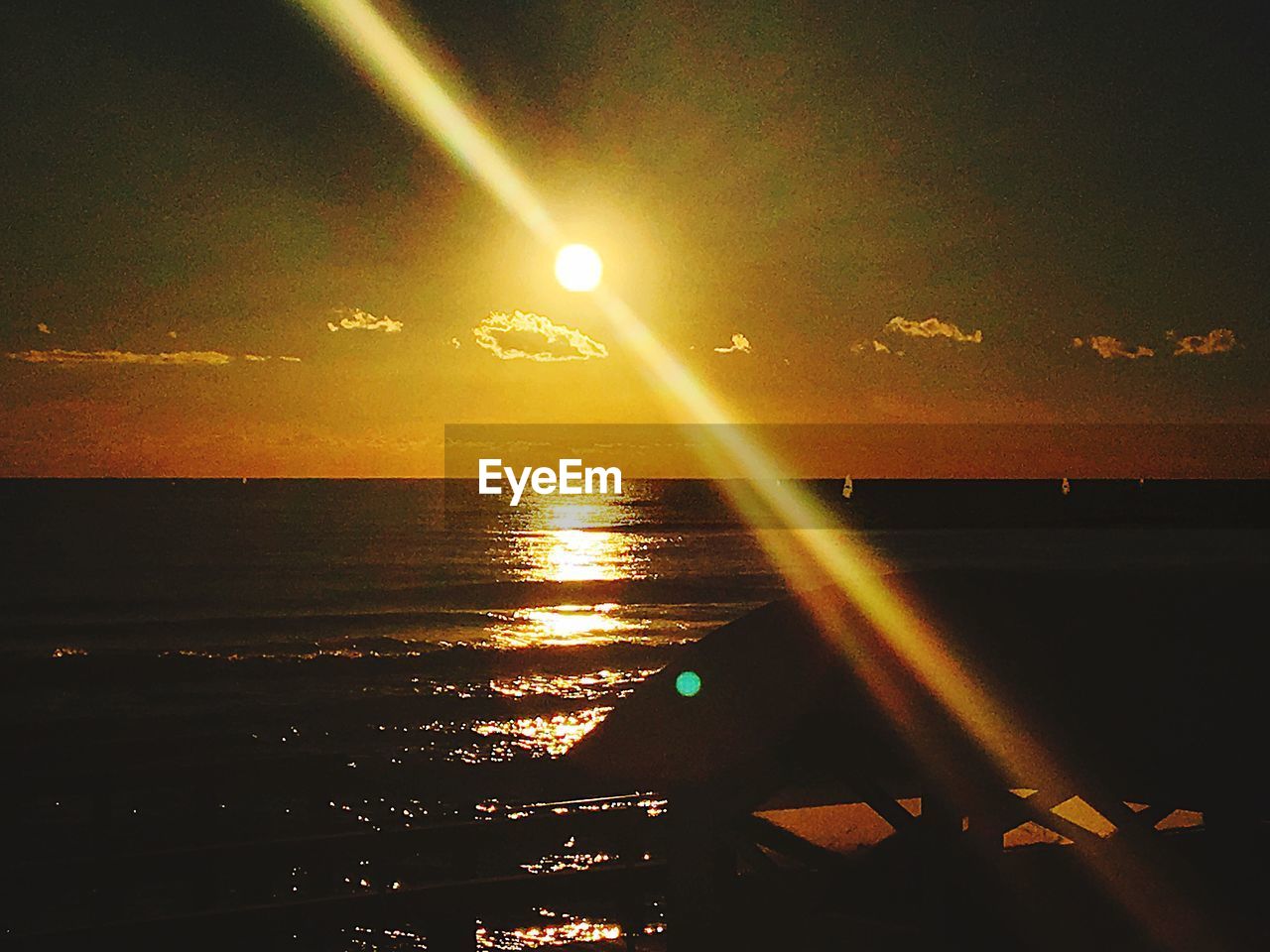 CLOSE-UP OF SEA AGAINST SKY AT SUNSET