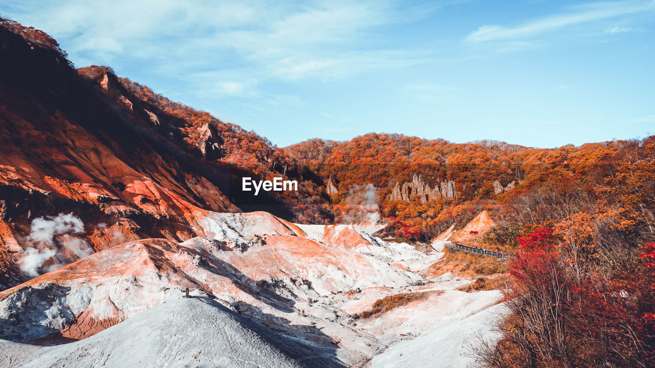 Scenic view of mountain against sky