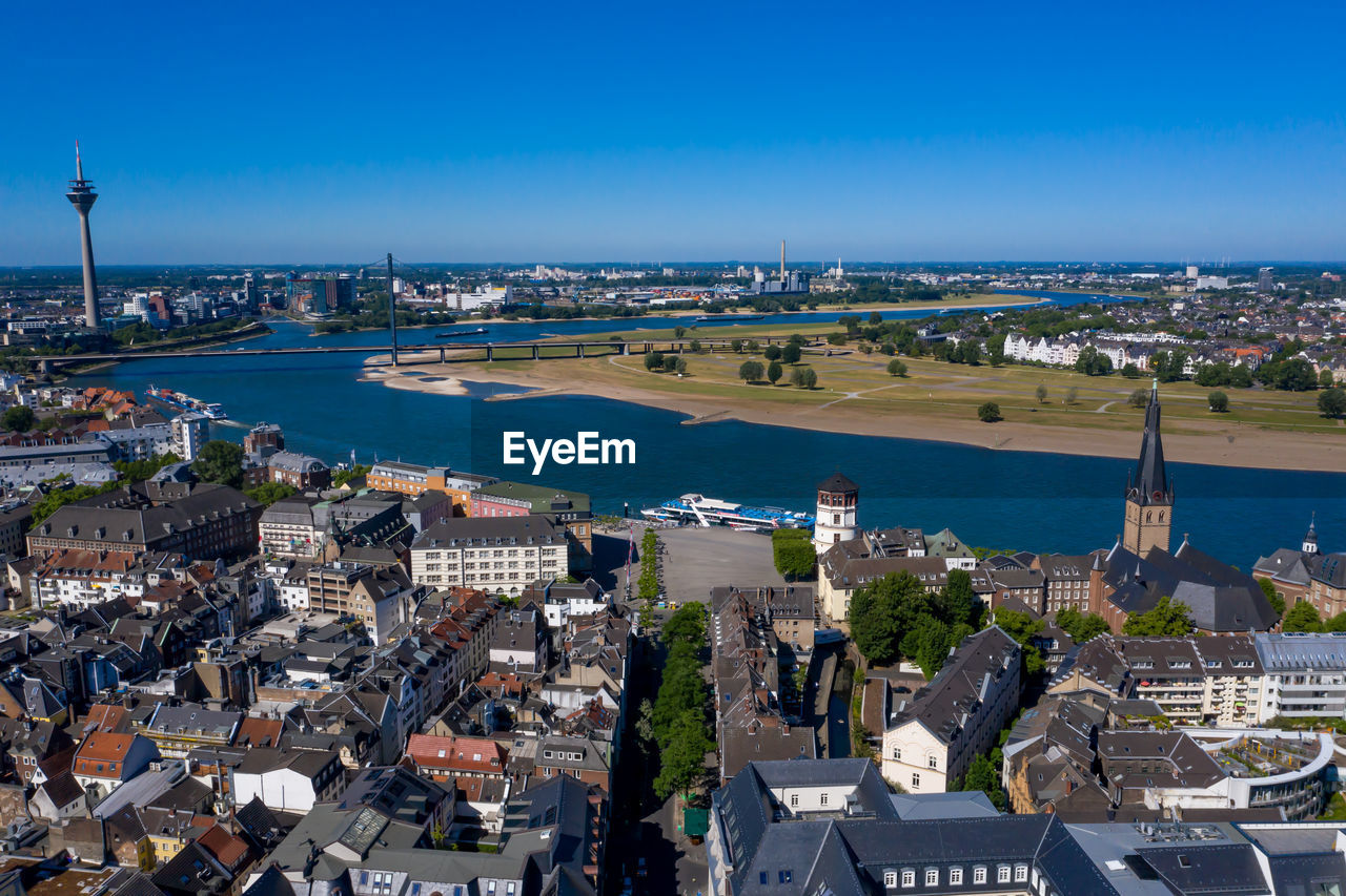 Düsseldorf from a bird's eye view, drone photography