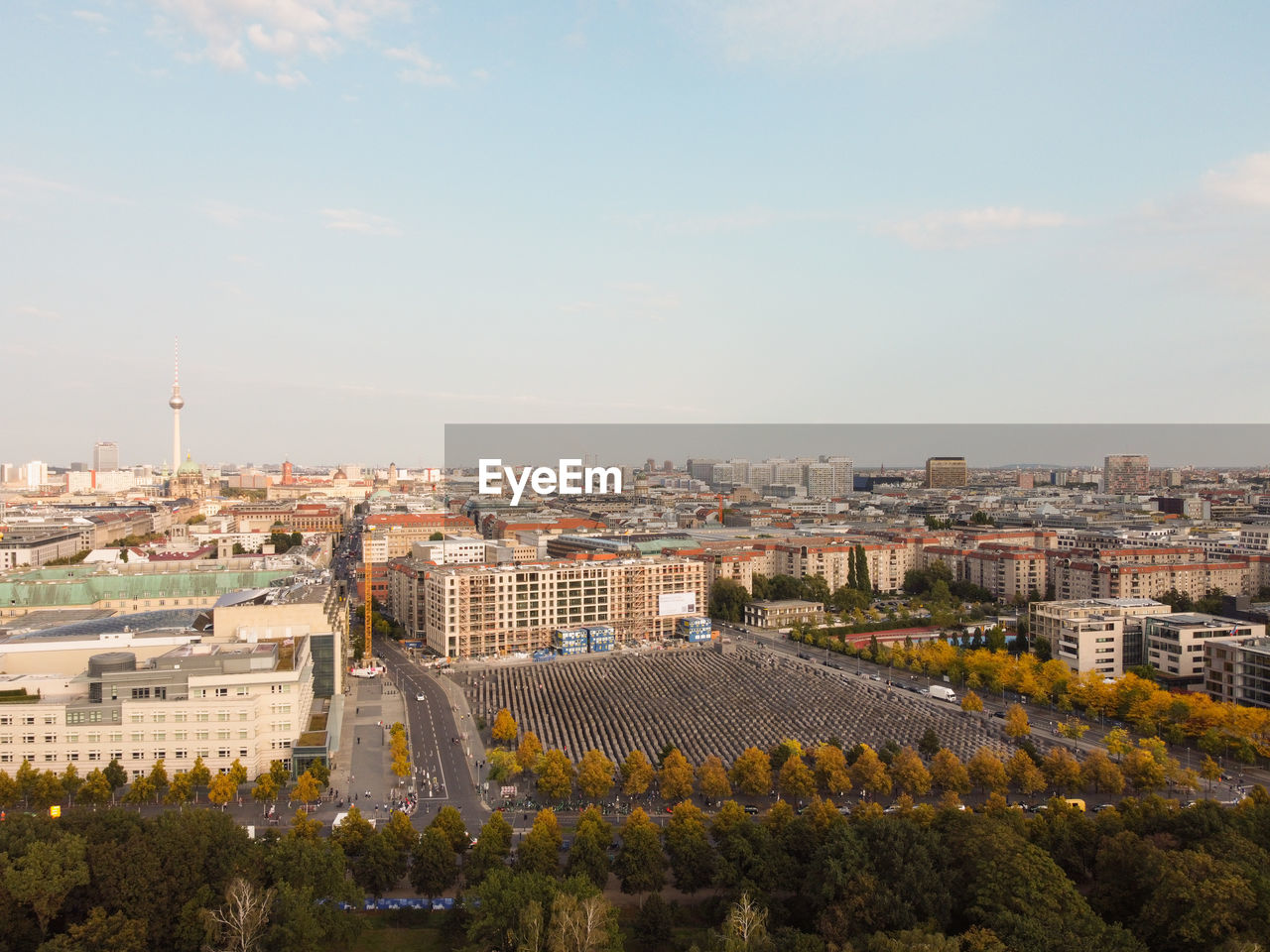 Berlin cityscape with berlin cathedral and television tower, germany