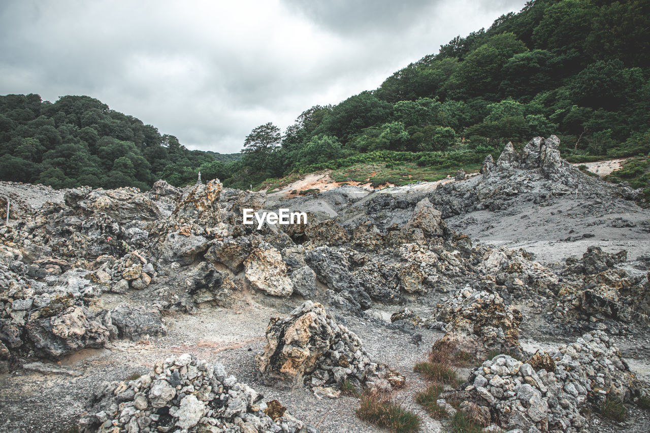 scenic view of rock formations