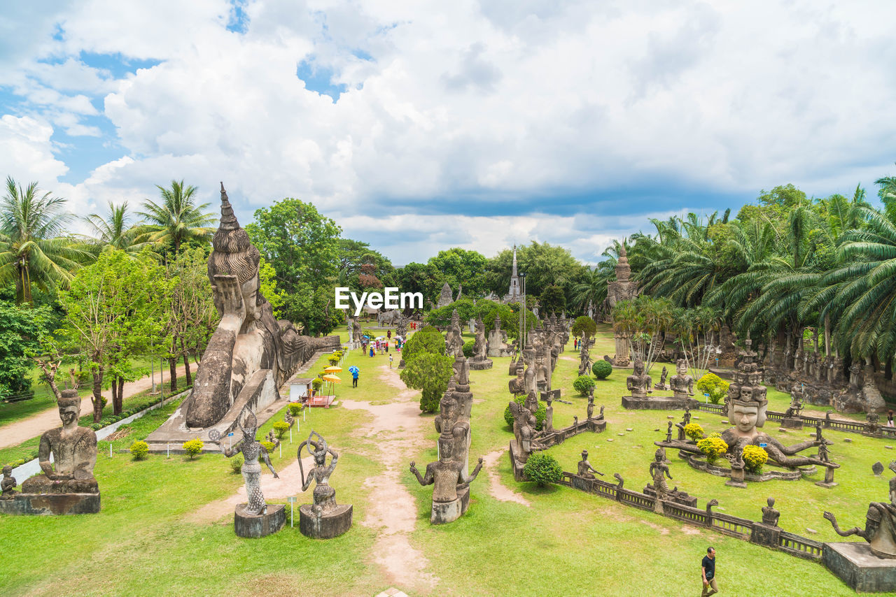 PANORAMIC VIEW OF TREES ON LANDSCAPE AGAINST SKY