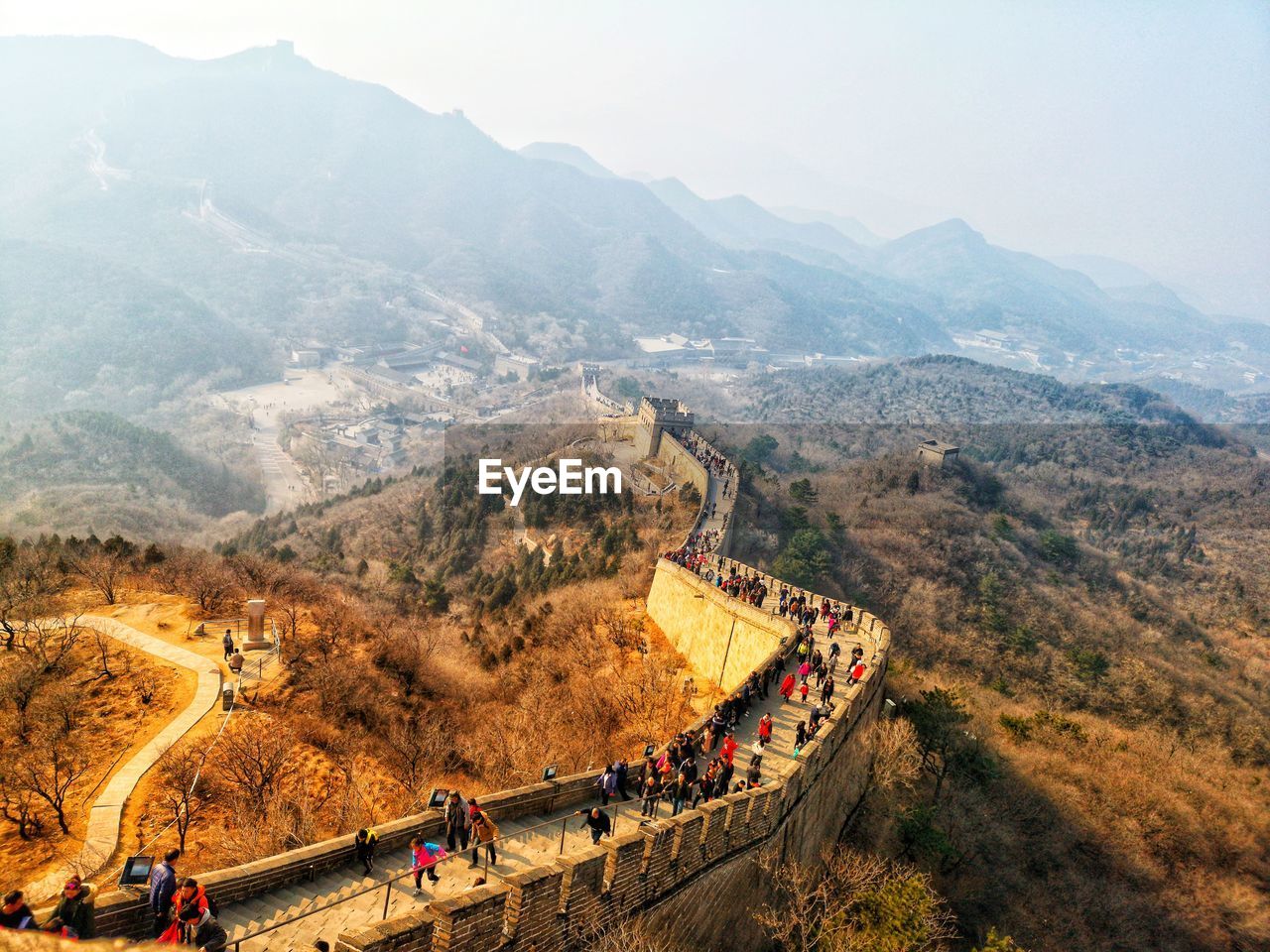 High angle view of landscape against sky