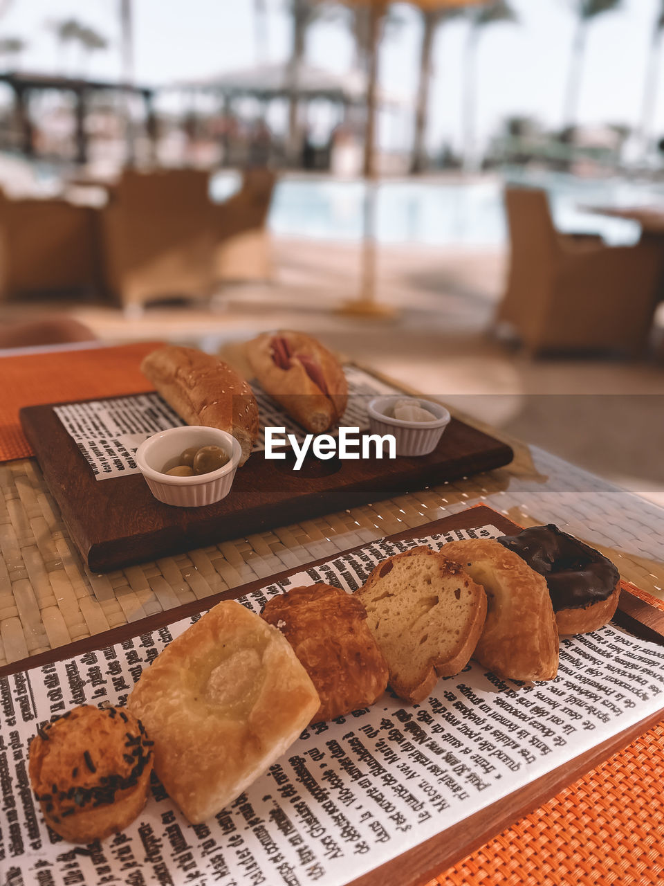 Close-up of food on table