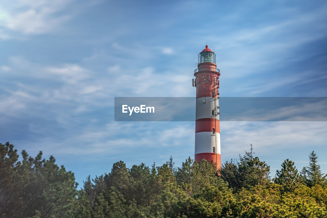 The lighthouse on the north-frisian island amrum, germany