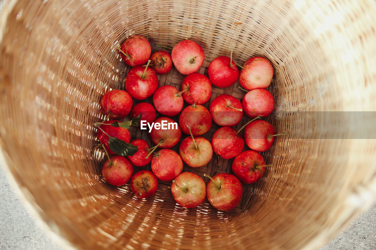 Red apples in a basket