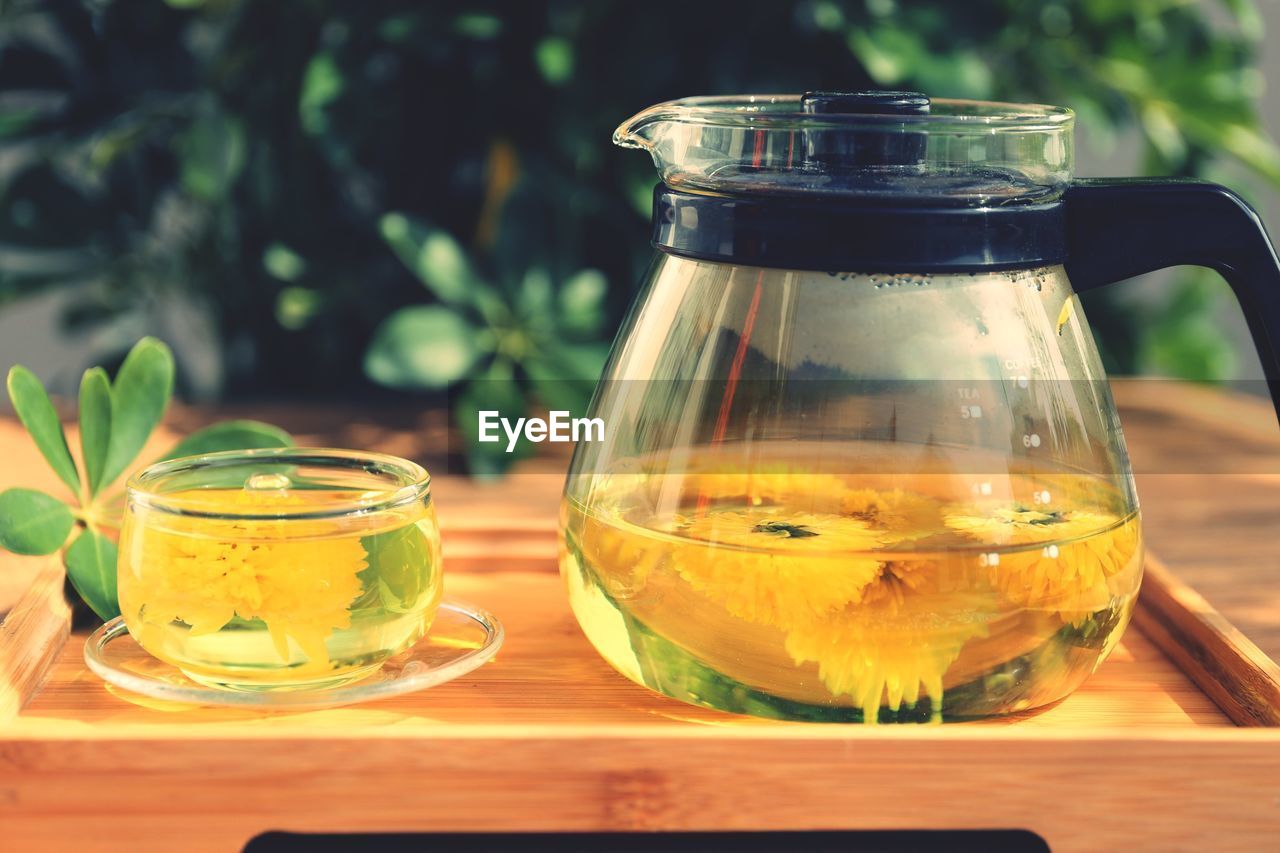 Tea with flowers