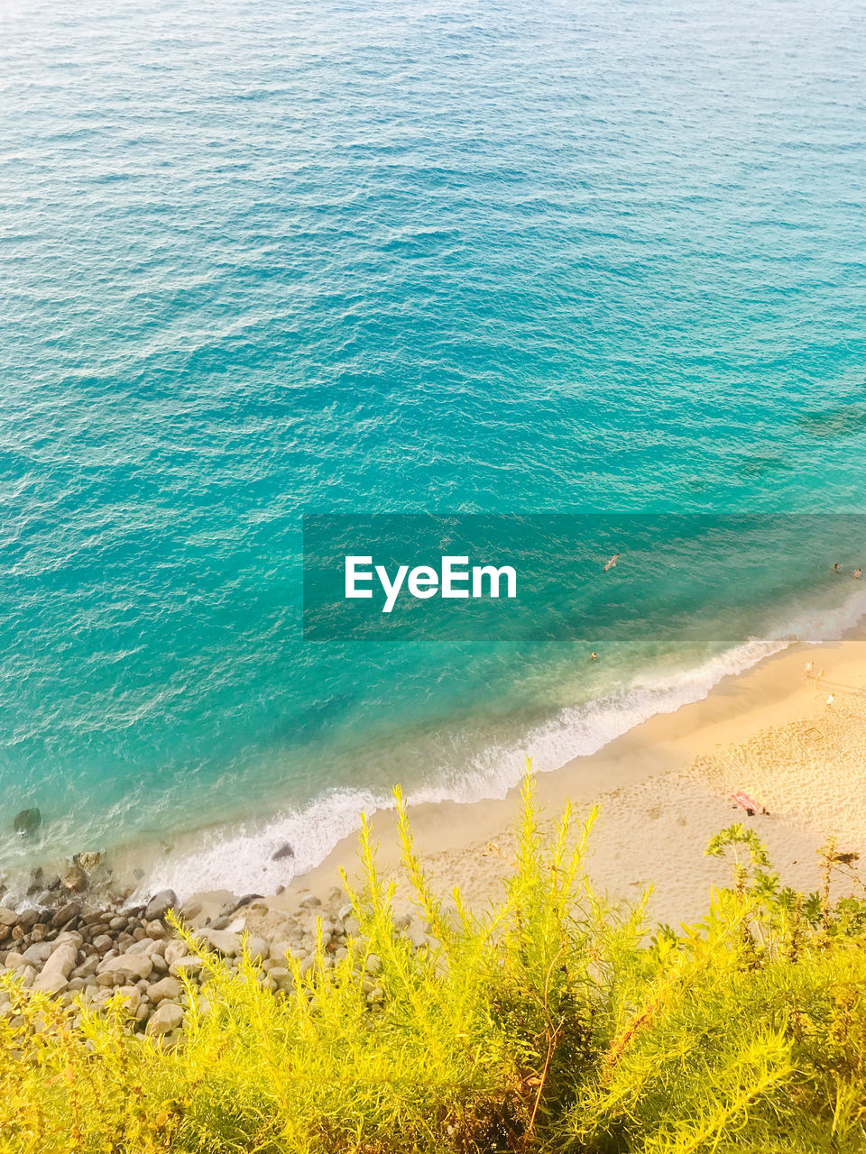 water, sea, land, beach, shore, beauty in nature, horizon, scenics - nature, coast, ocean, body of water, nature, tranquility, tranquil scene, day, plant, wave, high angle view, no people, idyllic, outdoors, wind wave, sunlight, sand, bay, motion, non-urban scene, cliff