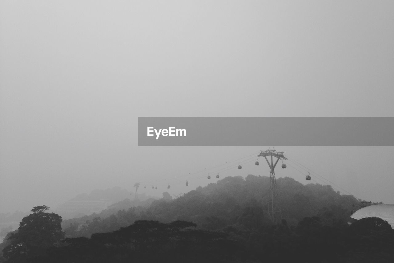 Scenic view of foggy weather