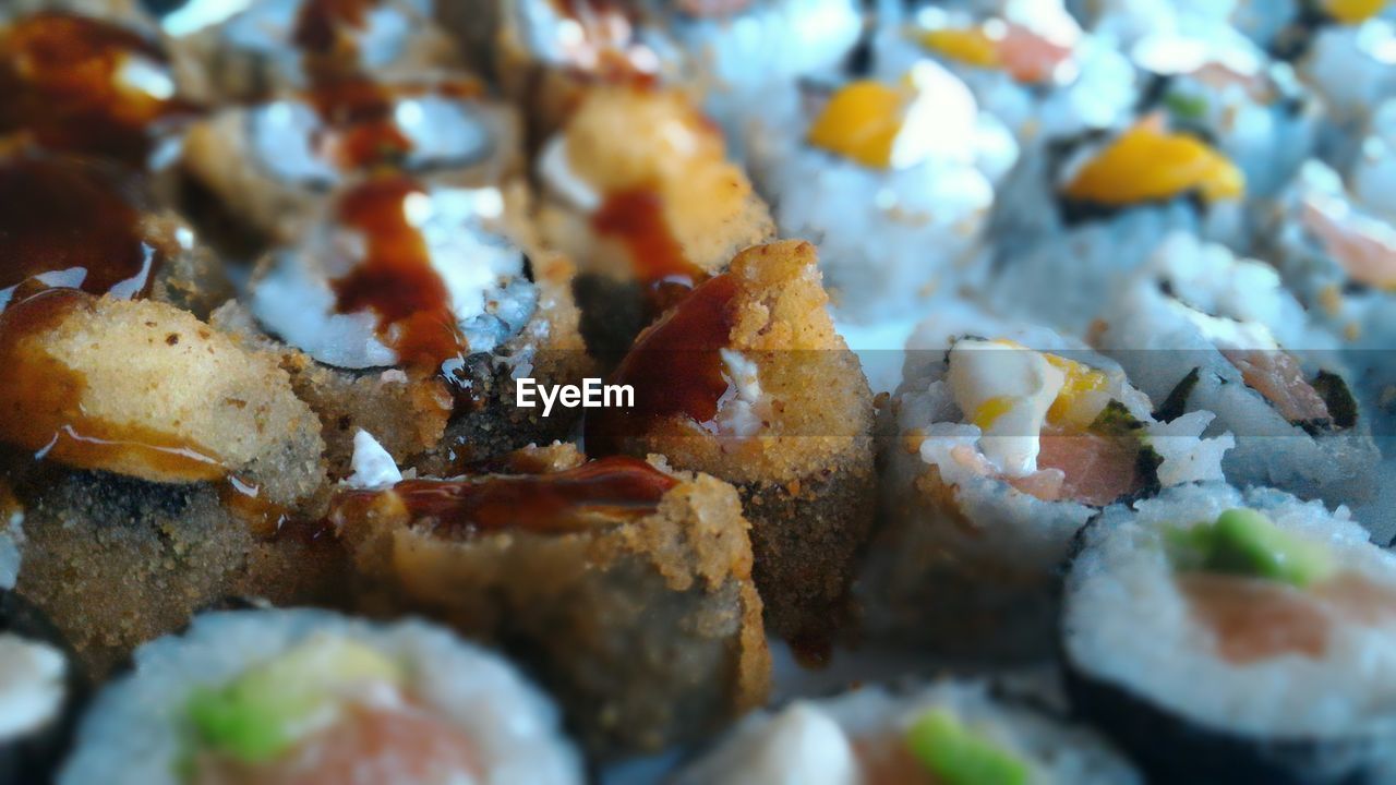 Detail shot of sushi