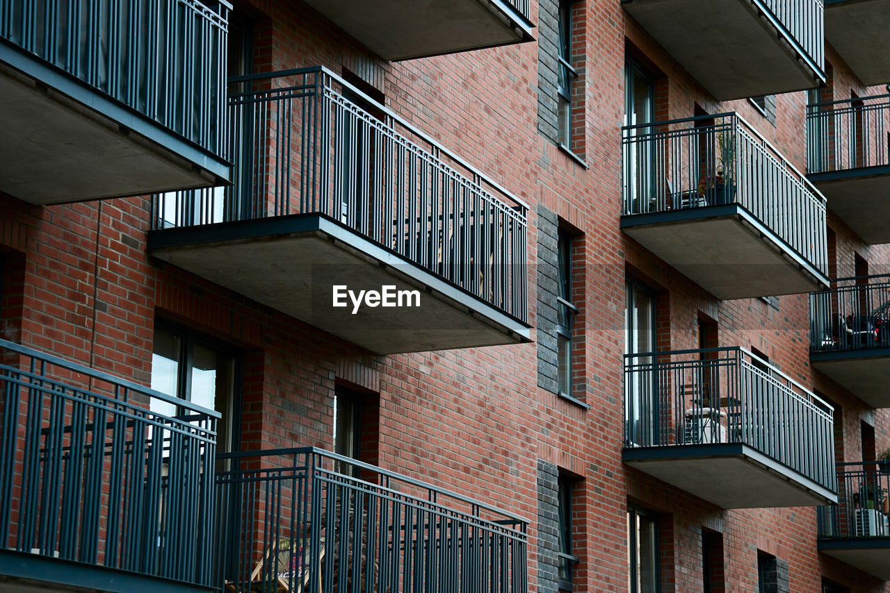 Residential building with balconies 