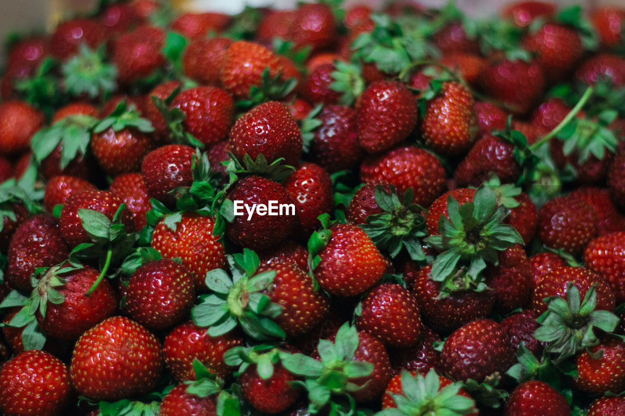 Full frame shot of strawberries