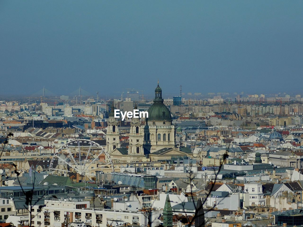 CITYSCAPE AGAINST CLEAR SKY