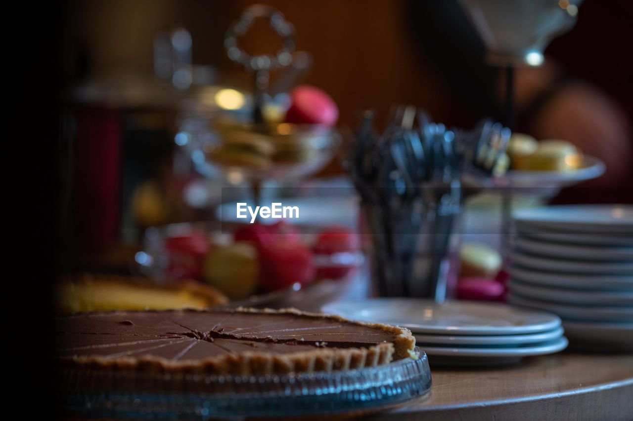 Close-up of cake on table