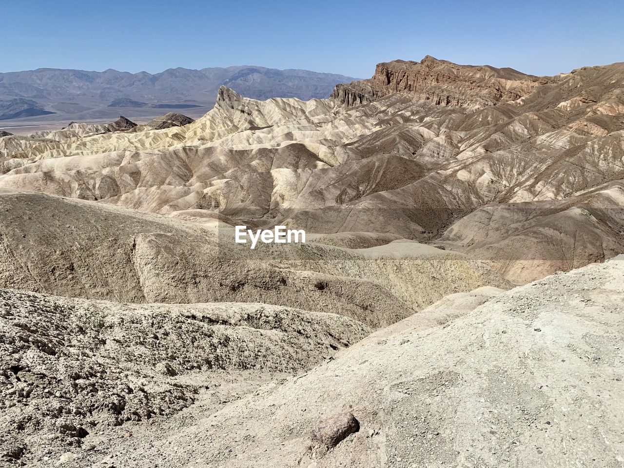 Scenic view of arid landscape against sky