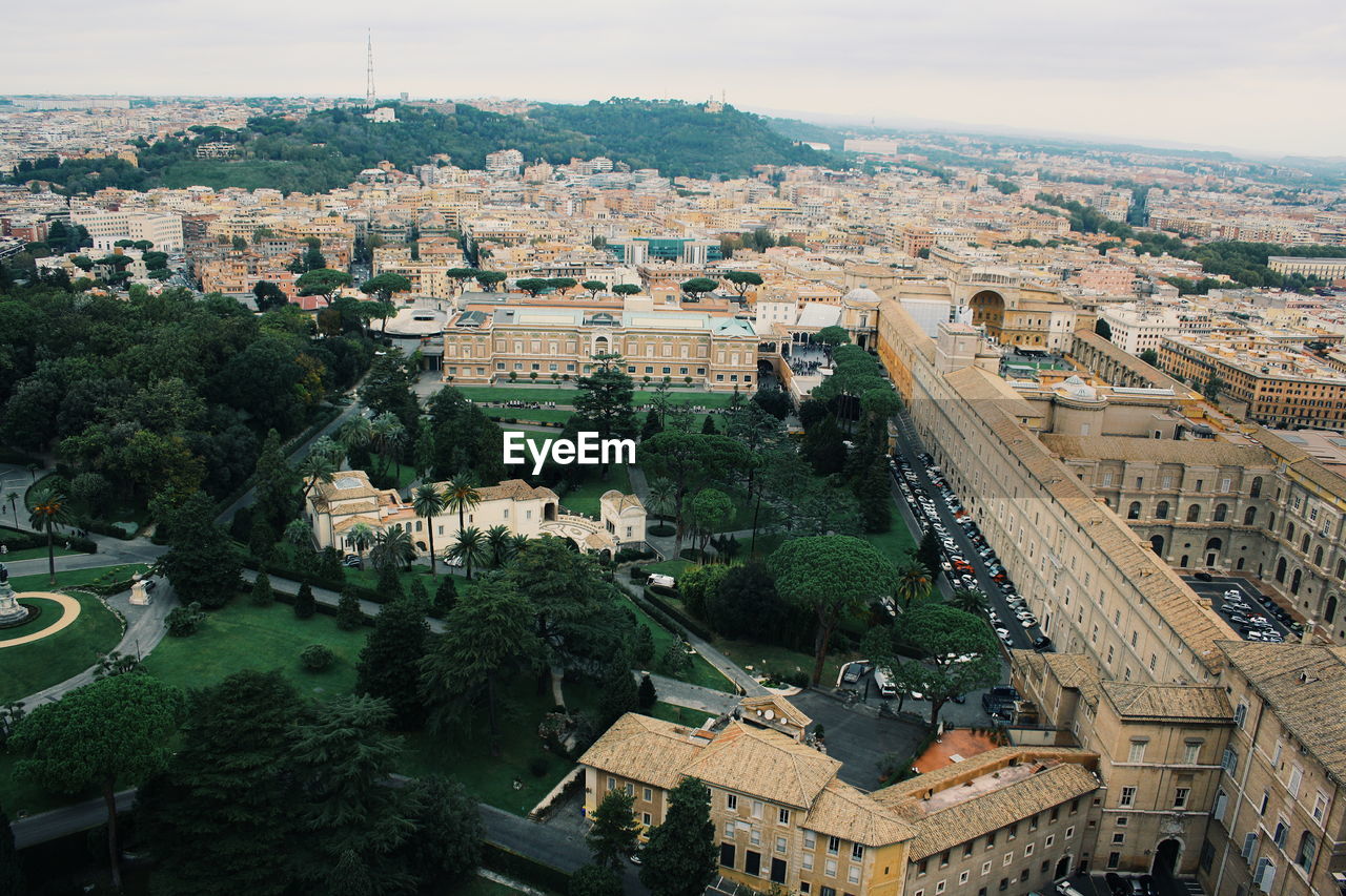 High angle view of cityscape