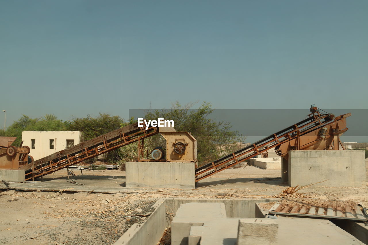 Low angle view of construction site