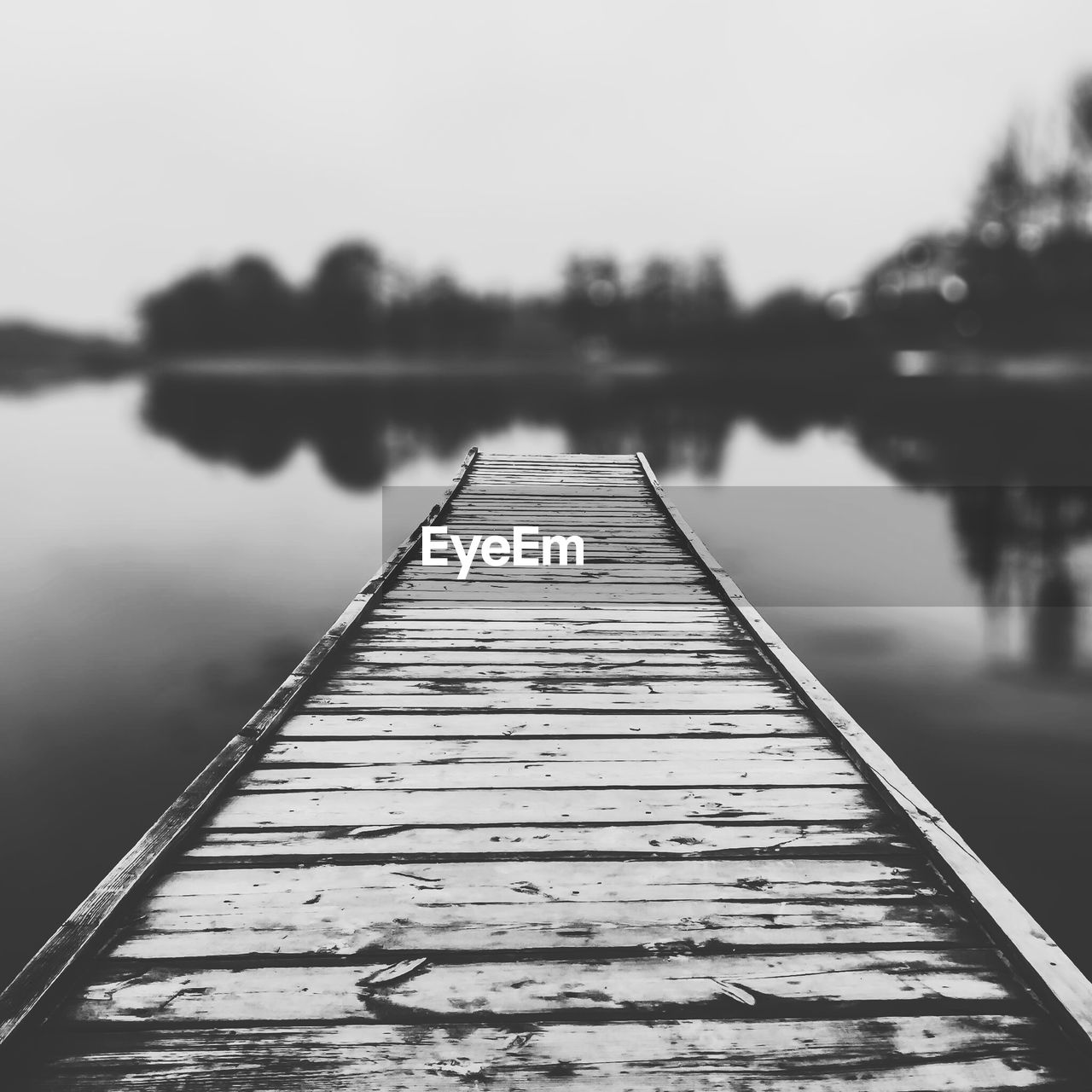 Pier in lake