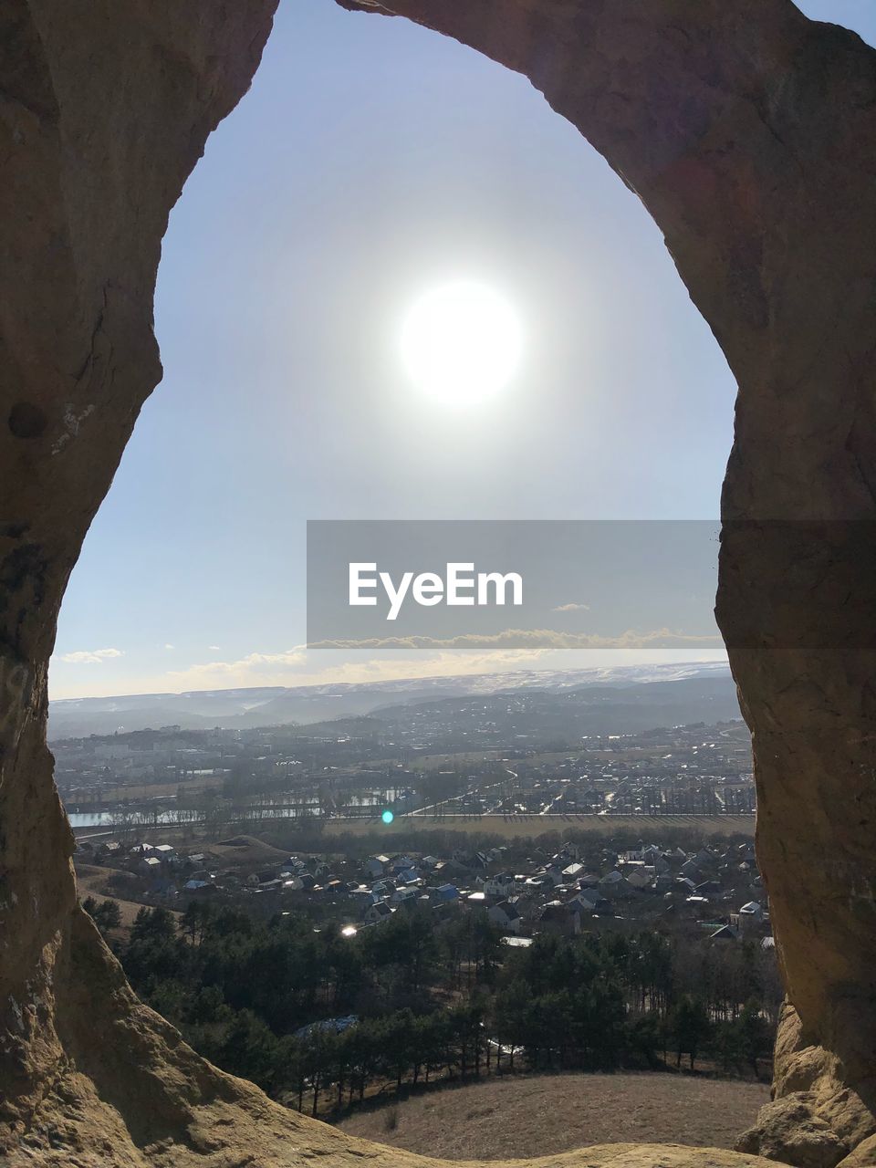 VIEW OF LANDSCAPE THROUGH MOUNTAIN