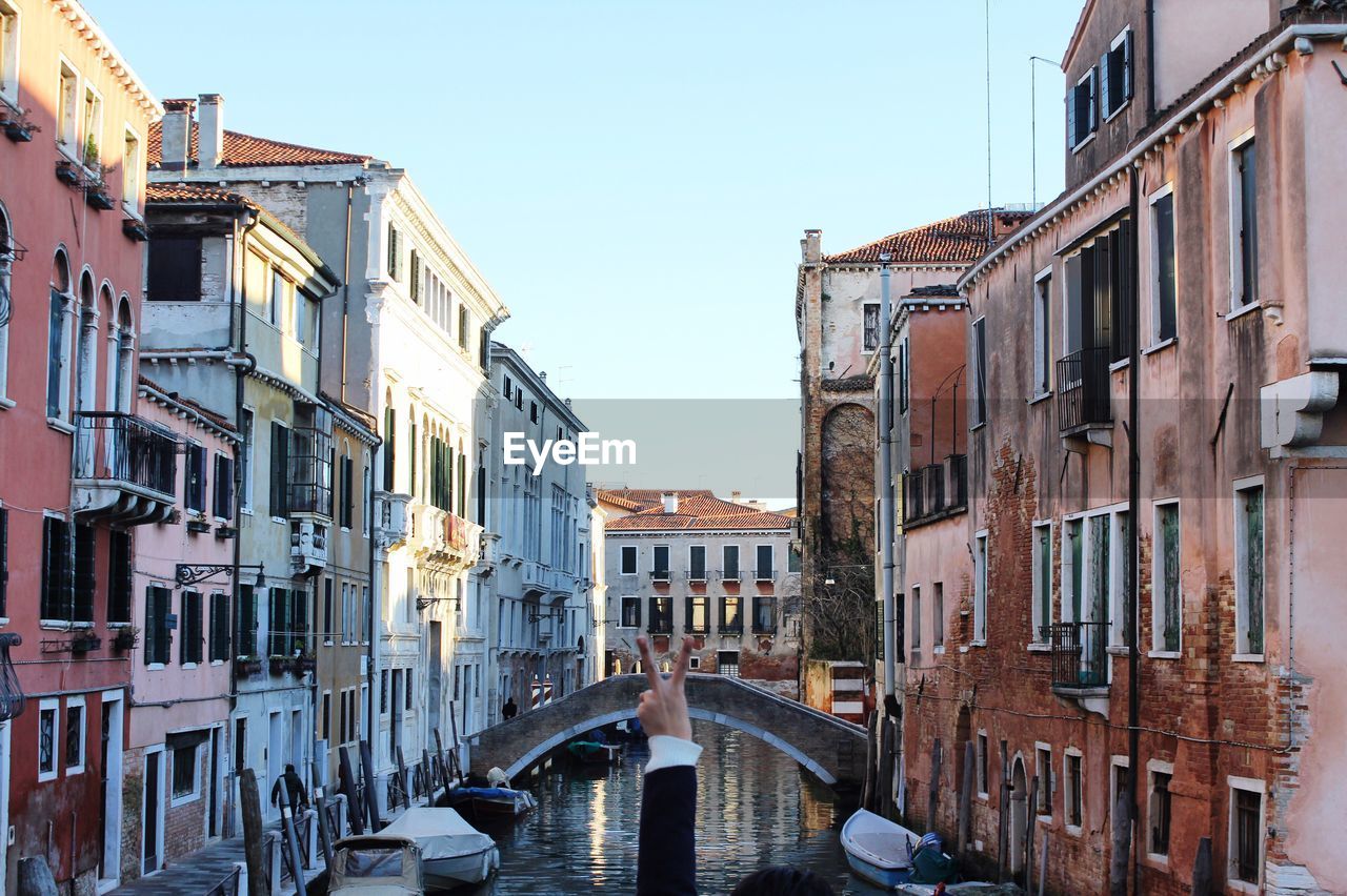 Canal passing through venice