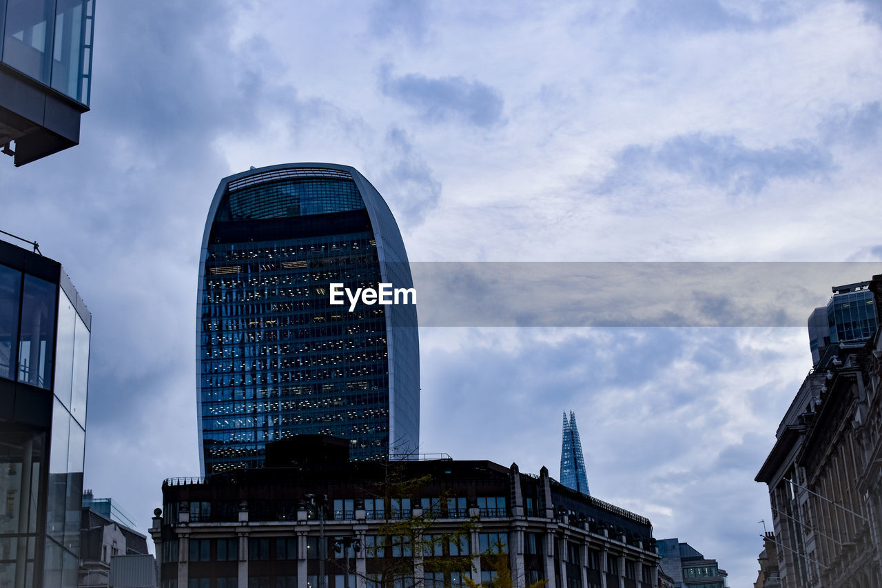 Low angle view of buildings against sky