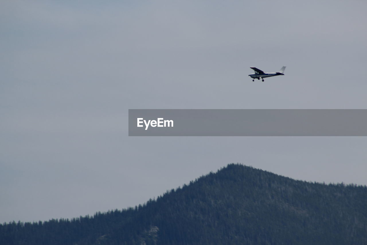 Low angle view of silhouette airplane flying in sky