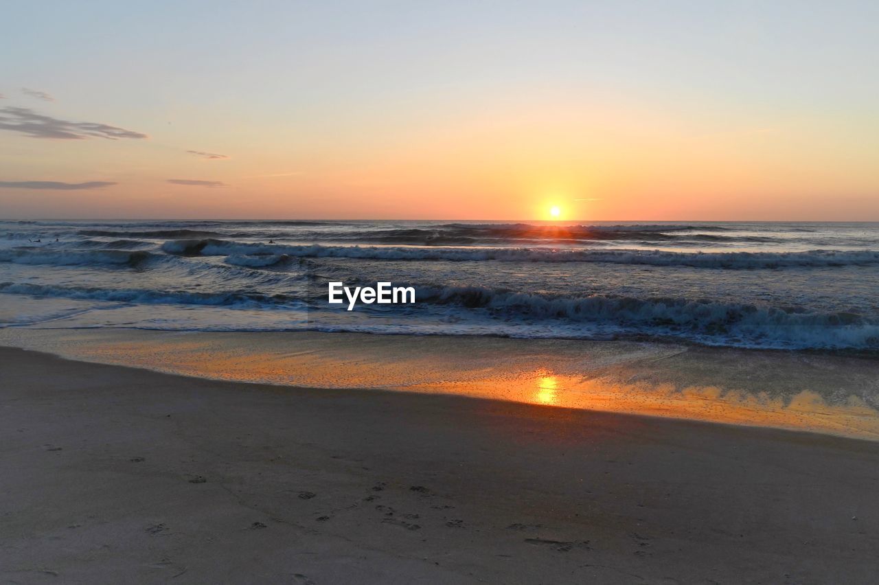 SCENIC VIEW OF SEA DURING SUNSET