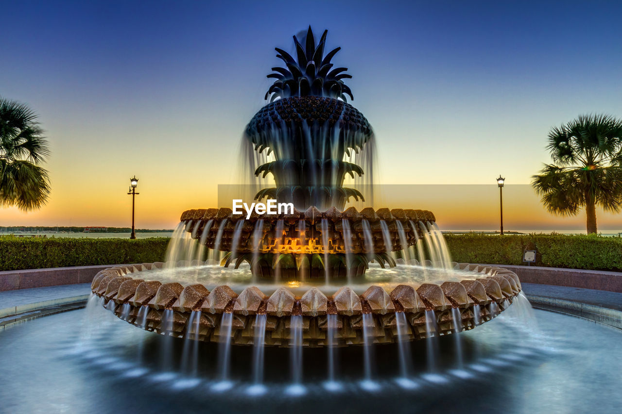 Waterfront park pineapple fountain in charleston south carolina