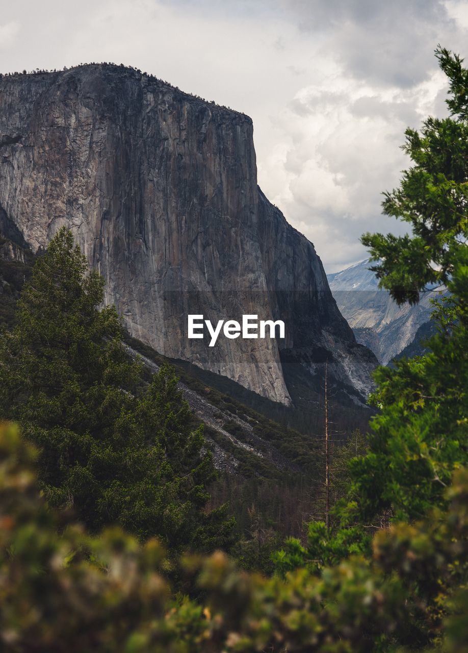 Low angle view of mountain against sky