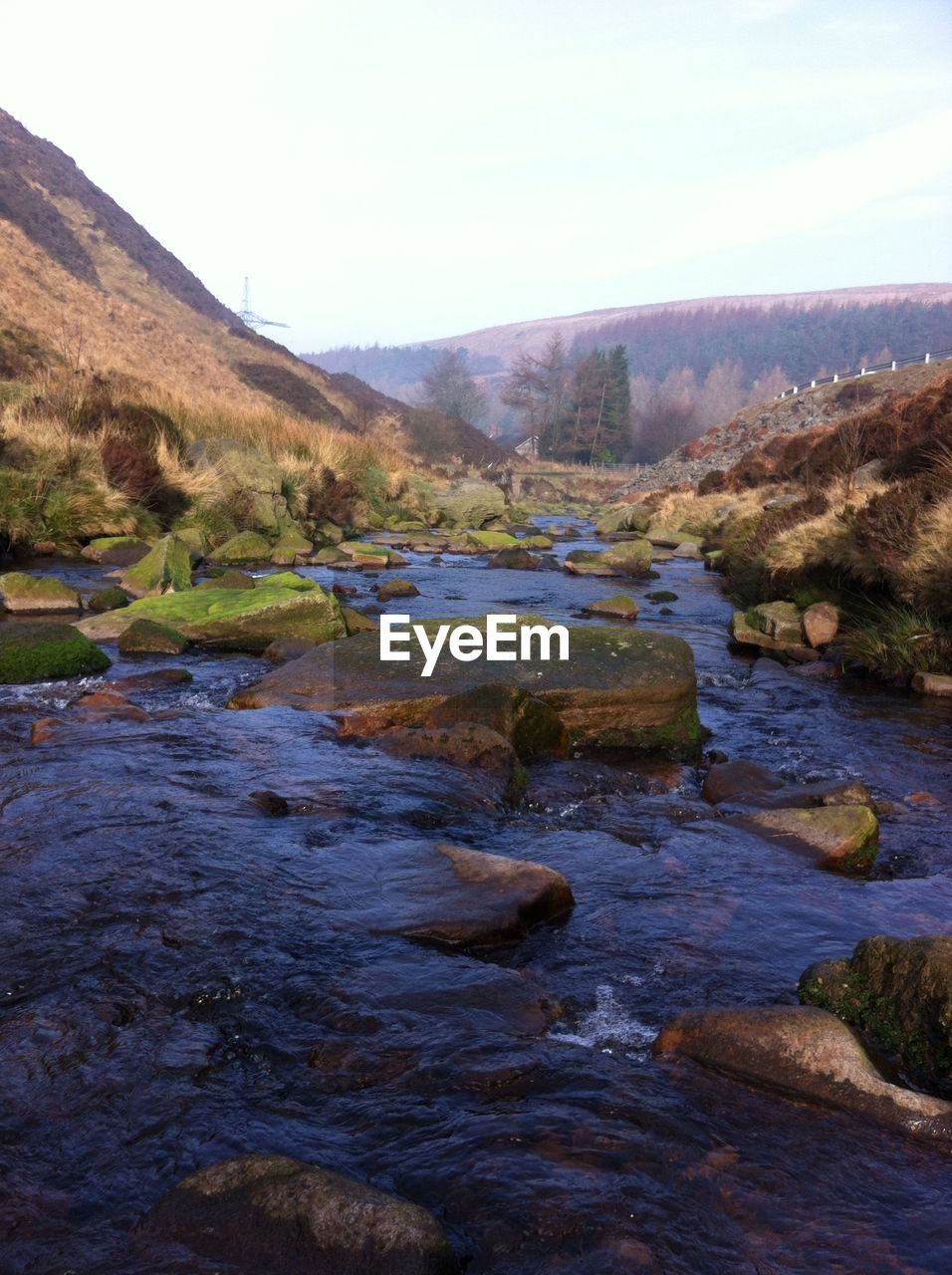 SCENIC VIEW OF RIVER AND MOUNTAINS