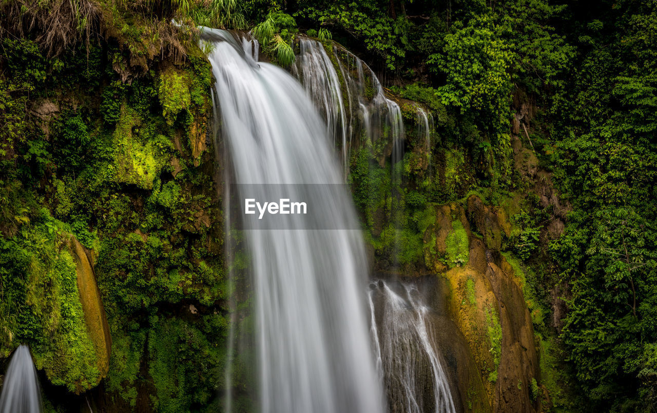 Scenic view of waterfall