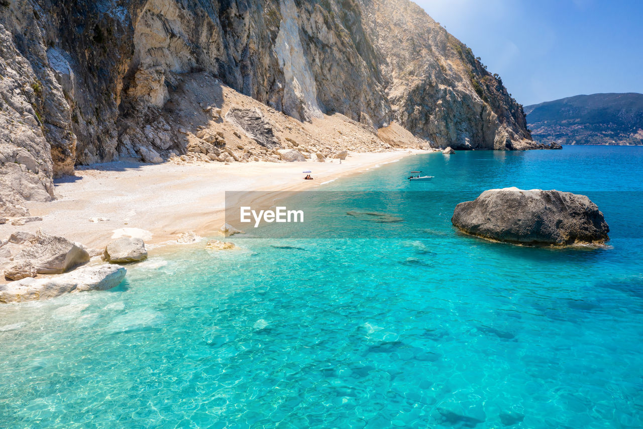 SCENIC VIEW OF SEA AND ROCKS