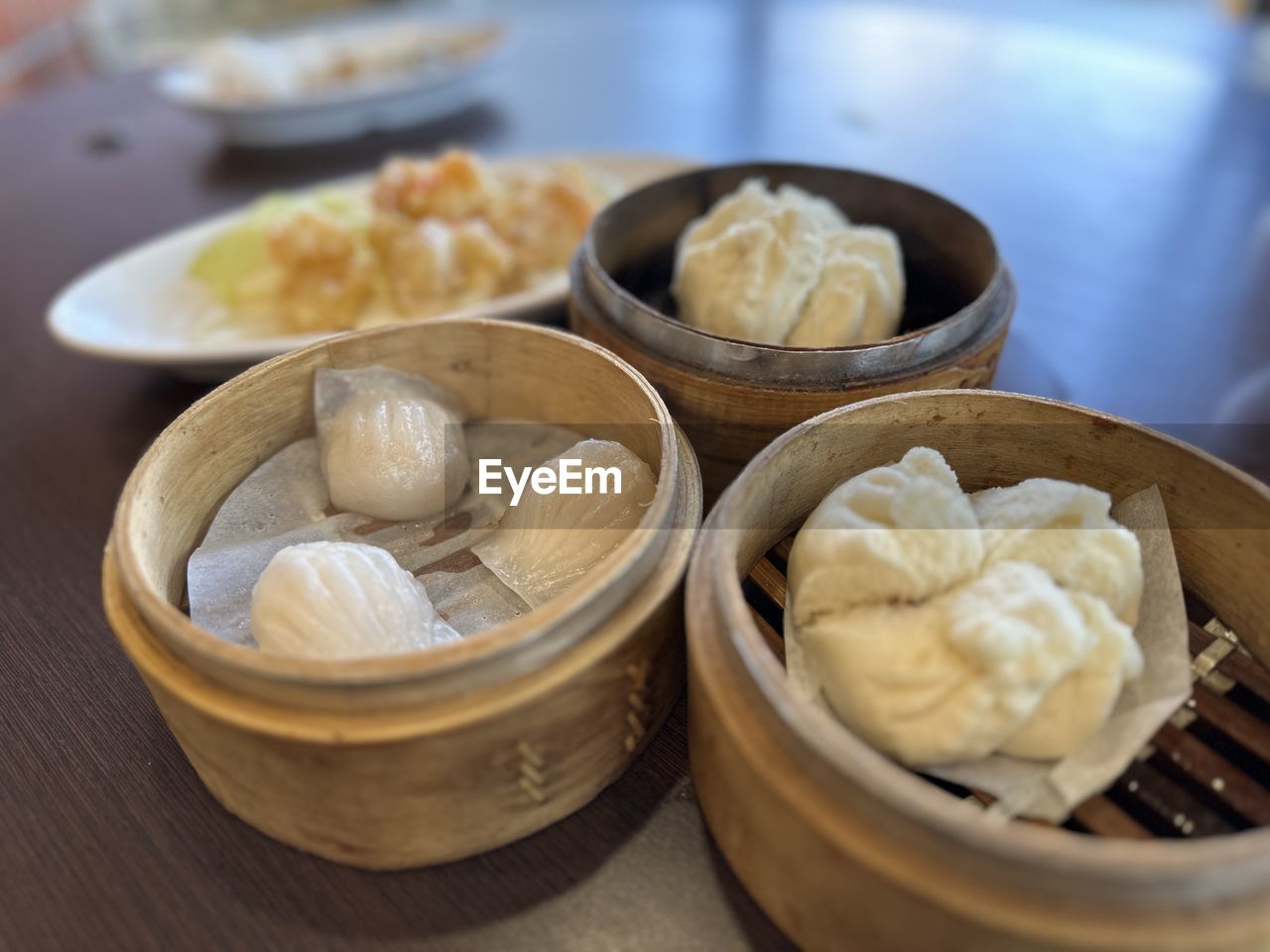 close-up of food in bowl on table