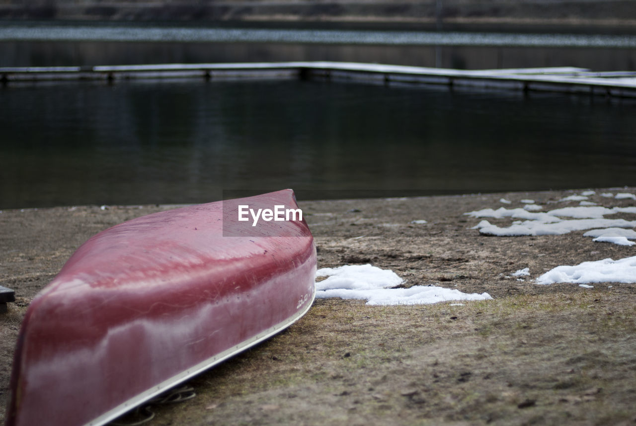 Boat on lakeshore